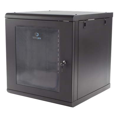 Gabinete de Pared / 16U / 635 mm Profundidad / 25 in / Cristal Templado / 100 kg Carga / Calibre 18