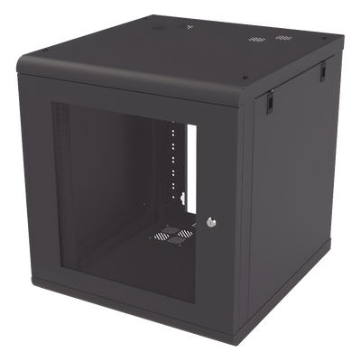Gabinete de Pared 12U / 635 mm Profundidad (2.08 ft) / Acero Reforzado Calibre 18 / Puerta Cristal Templado / Capacidad 100 kg