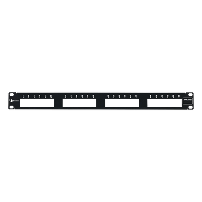 Patch Panel / 24 Puertos / Plano / 1UR / Aluminio Cepillado / 44.5mm (1.75')