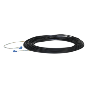 Cable de fibra óptica / Monomodo SM / 30 m (100 pies) / Conectores LC / 6 hilos G.657.A2 / Acero y Kevlar / IP exterior