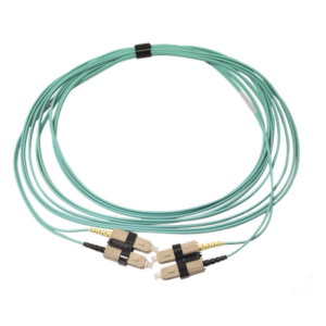 Jumper de Fibra Óptica Multimodo 50/125 OM3 / SC-SC Duplex / OFNR / Aqua / 5 m (16.40 ft)