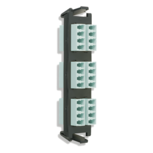 Placa acopladora de Fibra Óptica Quick-Pack, Con 6 Conectores LC Quad (24 Fibras), Para Fibra Multimodo, Aqua