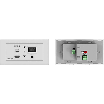Codificador AVoIP Wall Plate | 4K60 4:2:0 HDR10 | Red 1G | Entradas HDMI y USB-C | PoE | Control Web y API | Puerta de enlace RS232 y CEC