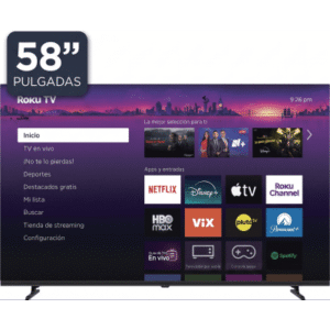 Smart TV QLED / 58 Pulgadas / 4K UHD / Dolby Audio / Wi-Fi 2T2R / 3 HDMI / VESA 200x200 mm