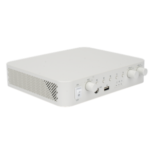 Amplificador de Audio / 2 Canales / 30 W por Canal / Bluetooth / USB / RCA / Micrófono / Cobertura 30 m (98.4 ft)