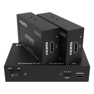 Splitter HDMI / 1x2 / 4K@60Hz a 60 m (197 ft) / 4K@30Hz a 70 m (230 ft) / Extensión Cat6 / Salida Loop / EDID / HDCP 2.2 / PoC