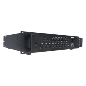 Amplificador de Audio / 120 W / 6 Zonas con Volumen Independiente / Bluetooth / USB 2.0 / SD / 70V/100V / Montaje en Rack
