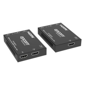 Extensor HDMI sobre IP / Full HD 1080p@60Hz / Alcance 150 m (492.1 ft) por CAT6 / Codificador y Decodificador / Red Gigabit / Control IR