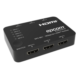 Conmutador HDMI / 5 Entradas x 1 Salida / 18 Gbps / 4K@60Hz / YCbCr 4:4:4 / HDR / Dolby Vision / HDCP 2.2