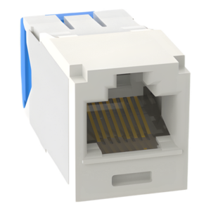 Conector Jack RJ45 / Cat 6A / Mini-Com TG / Sin Blindaje / Gel Anti-Corrosión / 22-26 AWG / Color Blanco Mate