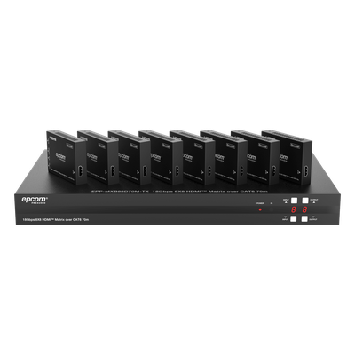 Matriz HDMI / 8x8 / 4K@60Hz 4:4:4 / 8 Salidas HDMI + 8 CAT / Extensión 70 m (229.7 ft) / HDR10 / Dolby Vision / Control Web