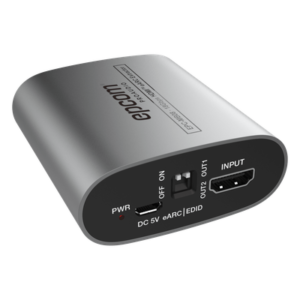 Extractor de Audio eARC HDMI / 18 Gbps / 4K HDR / Salidas Óptica y Coaxial Simultáneas / Audio HD 7.1 / Dolby Atmos y DTS:X / Diseño Compacto