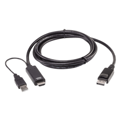 Cable Conversor HDMI a DisplayPort / True 4K 4096x2160 / 60 Hz / 1.8 m (5.9 ft) / USB-A Alimentación