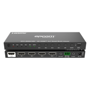 Multivisor HDMI / 4 Entradas x 1 Salida / 4K@30Hz / Vista Cuádruple / Control IR / HDCP 1.4