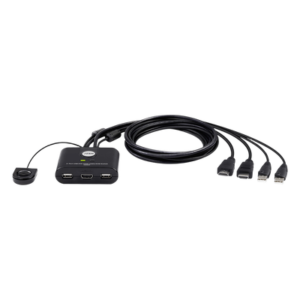 Switch KVM / 2 Puertos / HDMI FHD / USB / Cable 1.2 m (3.9 ft) / 1920x1080 @ 60Hz / HDCP 1.4
