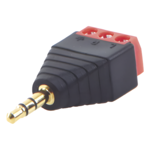 Conector de audio / 3.5mm macho estéreo / Terminal de tornillo 3 pines / 28-16 AWG / Compacto