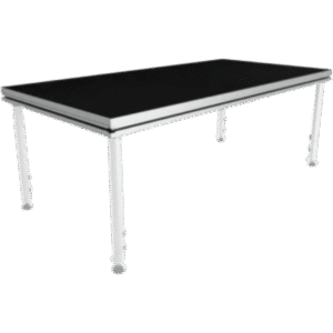 Tarima Modular para Escenario / 200 x 100 cm / Estructura de Aluminio / Superficie Antideslizante / 7.8 cm de Altura