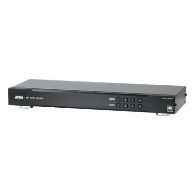 Conmutador Matricial HDMI / 4x4 / 4K UHD y DCI / 10.2 Gbps / RS-232 e IR / 5m entrada 16ft salida