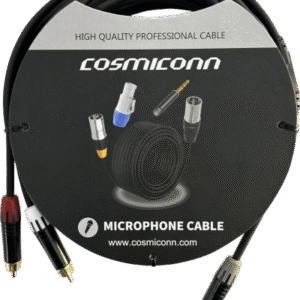 Cable Audio 3.5mm a 2 RCA / Diferenciador Blanco y Rojo / Conectores Negros / 5m (16.4 ft)