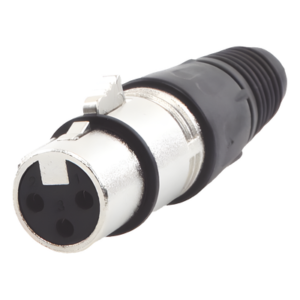 Conector XLR / 3 Pines Hembra / Bloqueo con Pestillo / Rango -30 °C a +80 °C / Cable 3.5-8.0 mm / 16 A por Contacto