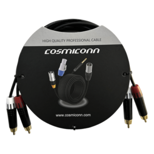 Cable de Audio 2 RCA a 2 RCA / Conectores Negros / Diferenciadores Rojo y Blanco / 2 m (6.56 ft)