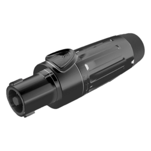 Conector Speakon Hembra / 4 Polos / 30 A / IP54 Acoplado / Carcasa Metálica Negra / AWG10