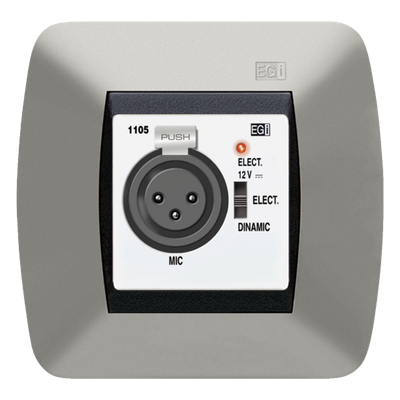 Base de Entrada Microfónica XLR Preamplificada / Compresor de Voz Integrado / Compatible con Micrófonos Dinámicos y Electret / Alimentación 15 VCC / Salida +3 VAC