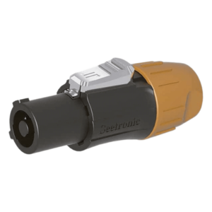 Conector PowerCom Macho / IP65 / 20 A a 250 V CA / Tres Núcleos / Bloqueo Rápido / Carcasa Amarilla