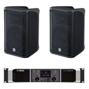 Kit de Refuerzo Sonoro / 2 Bocinas 2 Vías 10" / Amplificador Clase D 2x800W a 4Ω / Respuesta 50 Hz - 20 kHz / Conectores Speakon NL4 y XLR