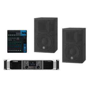 Kit de Refuerzo Sonoro / 2 Vías Bass-Reflex / 10" (0.83 ft) Woofer / 1.4" (0.12 ft) HF / 350W PGM / 55 Hz - 20 kHz / 93 dB / Amplificador 800W / Mixer 4 Canales
