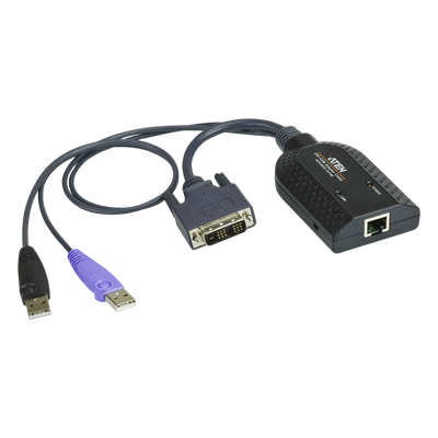 Adaptador KVM / DVI-D / USB / Smart Card CAC / RJ-45 / 1920x1200 / 3.58 x 2.20 x 0.83 in