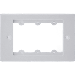 Frame para Wall Plate / 1 Gang / Metal / Montaje al Ras / 3 Inserciones USA / Blanco