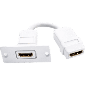 Wall Plate Inserción HDMI / Espacio Simple / Conexiones Frontal y Trasera / Diseño Pasivo / 5.05 x 5.80 x 2.34 cm