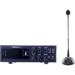 Kit de Amplificación / 120W / Bluetooth / MP3 / FM / XLR Phantom 48V / Micrófono Cuello de Ganso Cardioide / XLR 8 m (26.2 ft)