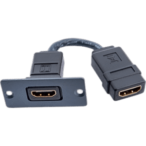 Wall Plate Inserción HDMI / Espacio Simple / Conexión Frontal y Trasera / Diseño Pasivo / 5.05 x 5.80 x 2.34 cm