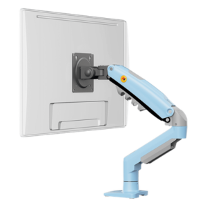 Brazo Ajustable para Monitor / 17" a 30" / Capacidad 9 kg / Rotación 360° / Inclinación +85° a -30° / Giro 180° / Resorte de Gas / Color Azul