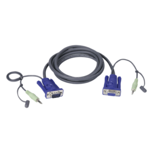 Cable VGA con Audio / 1920x1200 / Macho a Hembra 15 Pines / 1.8 m / 6 ft / Apantallado Mylar