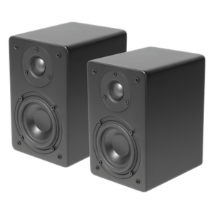 Par de Altavoces de Estantería / Woofer 4'' / Tweeter 1'' Aluminio / 40 Watts / 8 Ohms / 85-20k Hz / Negro Mate