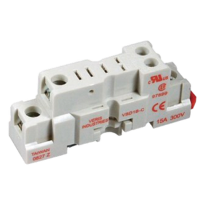 Base Socket para Relé SPDT / 15 A / 300 V / Montaje Riel DIN 35 mm o Lateral / Terminales Finger-Safe