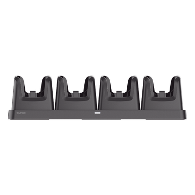 Base de Carga 4 Bahías / Tecnología 2-Pin / Indicador LED / 460x130x112.2 mm (18.1x5.1x4.4 in) / Certificaciones CE, FCC, RoHS