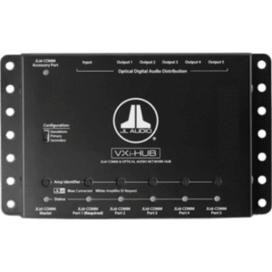 Concentrador de Red de Audio Óptico / Comunicaciones JLid / Para Amplificadores VXi / Entrada Óptica Digital SPDIF / 5 VDC / Dimensiones 165 x 98 x 26 mm (6.50 x 3.86 x 1.05 in) / Garantía 2 Años