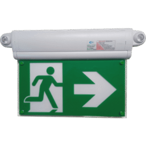 Letrero de Salida con Luz de Emergencia / Borde Iluminado LED / Pictograma Intercambiable 150 mm / Montaje Múltiple / Autonomía 2 Horas / 460 Lúmenes