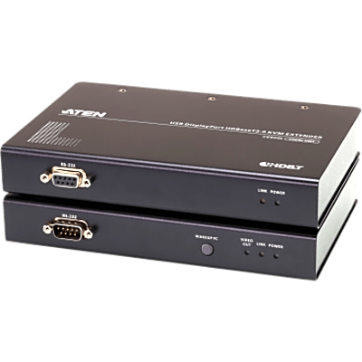 Extensor KVM USB DisplayPort HDBaseT 2.0 | 4K @ 100 m (328.1 ft) | 1080p @ 150 m (492.1 ft) | Cable Único Cat 6 / 6a | USB 2.0 Full Speed | Audio Estéreo 2 Canales | RS-232 / Ethernet | HDCP / EDID Buffer