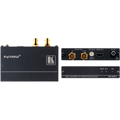 Convertidor de Formatos SDI a HDMI | Hasta 3G HD-SDI Nivel A | Entrada SD/HD/3G HD-SDI con Lazo BNC | Salida HDMI | Audio Embebido | De-embebedor de Audio Seleccionable | Reclocking | LED Indicadores