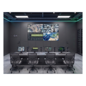 Kit Videowall 2x2 / 4 Pantallas 55" Full HD / Decodificador 16CH 4K / Base de Piso / Hikvision