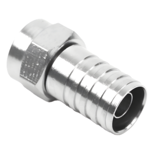 Conector F Macho / Doble Blindaje Plegable / RG-59 / Bronce Niquelado / Contacto Oro / 1.64 ft Equivalente