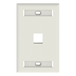 Placa de Pared Keystone / 1 Puerto / Montaje Vertical / Espacios para Etiquetas / ABS Anti-Impacto