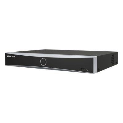 NVR IP / 12 Megapixel (4K) / 8 Canales / 8 Puertos PoE+ / Reconocimiento Facial / PoE Extendido 300 m (984.2 ft) / 2 Bahías HDD / Alarmas I/O