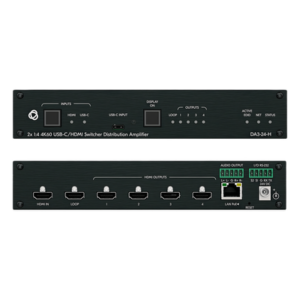 Distribuidor y Switcher 2x1:4 | 4K@60Hz 4:4:4 | HDMI 2.0b | HDCP 2.3 | 18Gbps | EDID Inteligente | Escalado Automático | Audio Analógico | RS-232 | Alimentación 20 VDC | Montaje en Rack 1U | 21.46 cm x 16.30 cm x 4.36 cm (8.45 in x 6.