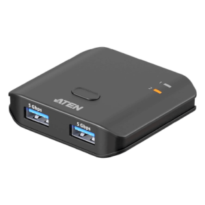Switch USB 3.2 Gen 1 / 5 Gbps / 2 PCs / 2 Puertos USB Tipo-A / InstaSync / Botón Integrado / Plug-and-Play
